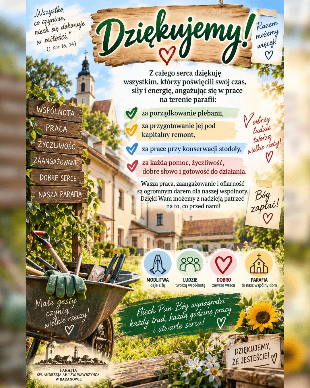 Dziękujemy parafianom za wspólną pracę i troskę o naszą parafię!, zdjęcie 1